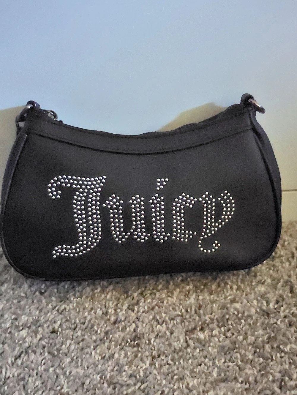 Juicy Couture Stud-Embellished Shoulder Bag in Black